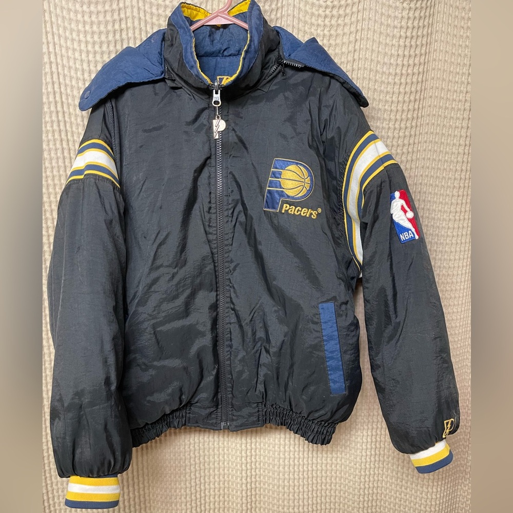 Vintage Collectors Pacers Reversible Pro Player Puffer Jacket Large NWOT